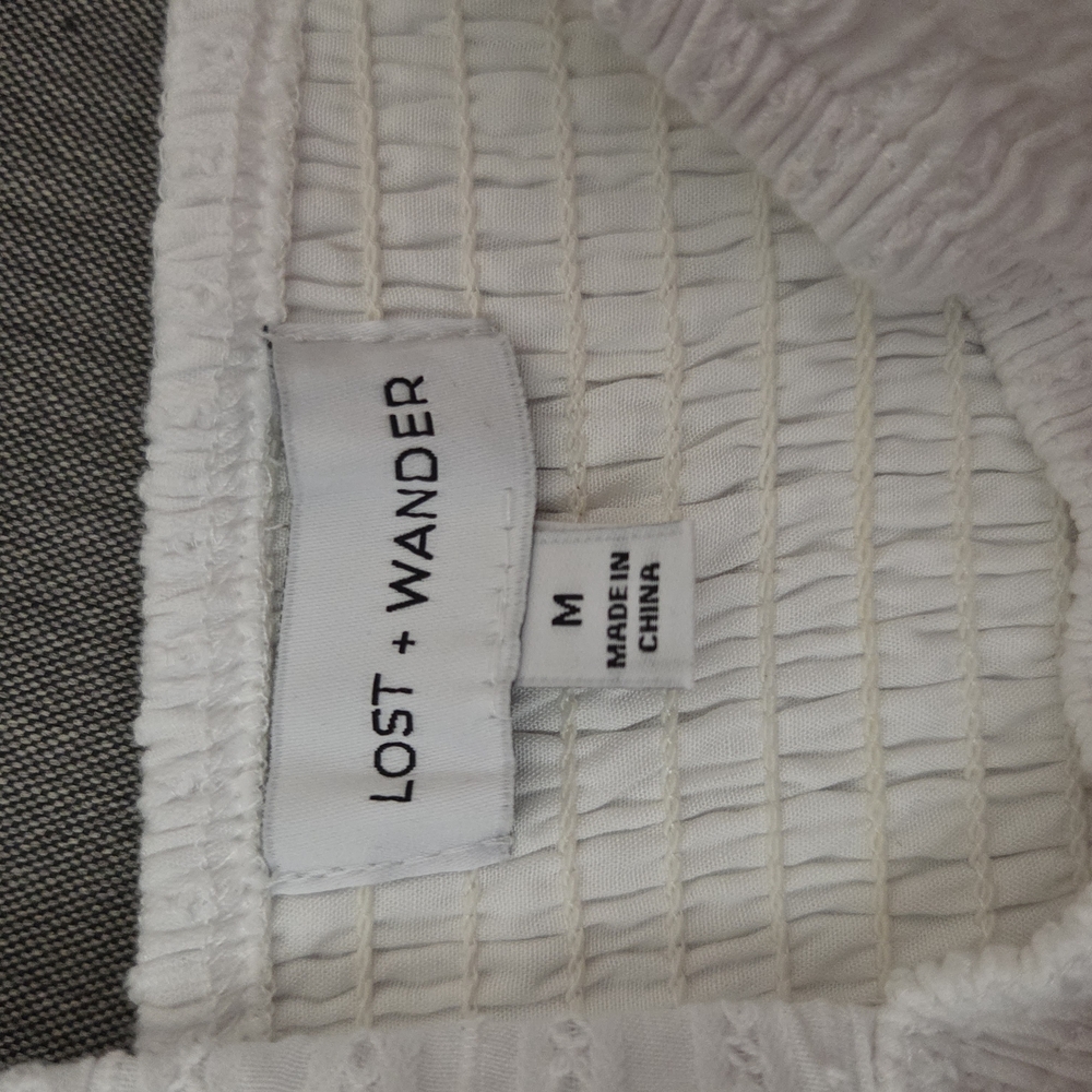 LOST & WANDER White Summer Midi Dress (New Without Tags) - Picture 2 of 7
